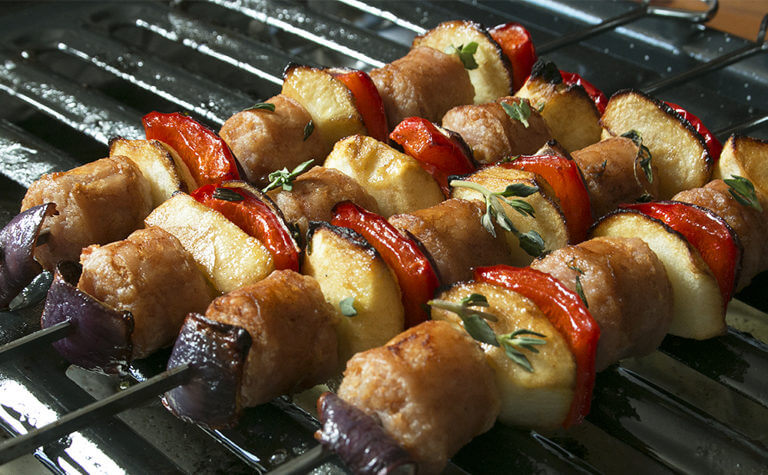 Sausage and Apple Kabobs