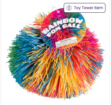 rainbow pom ball
